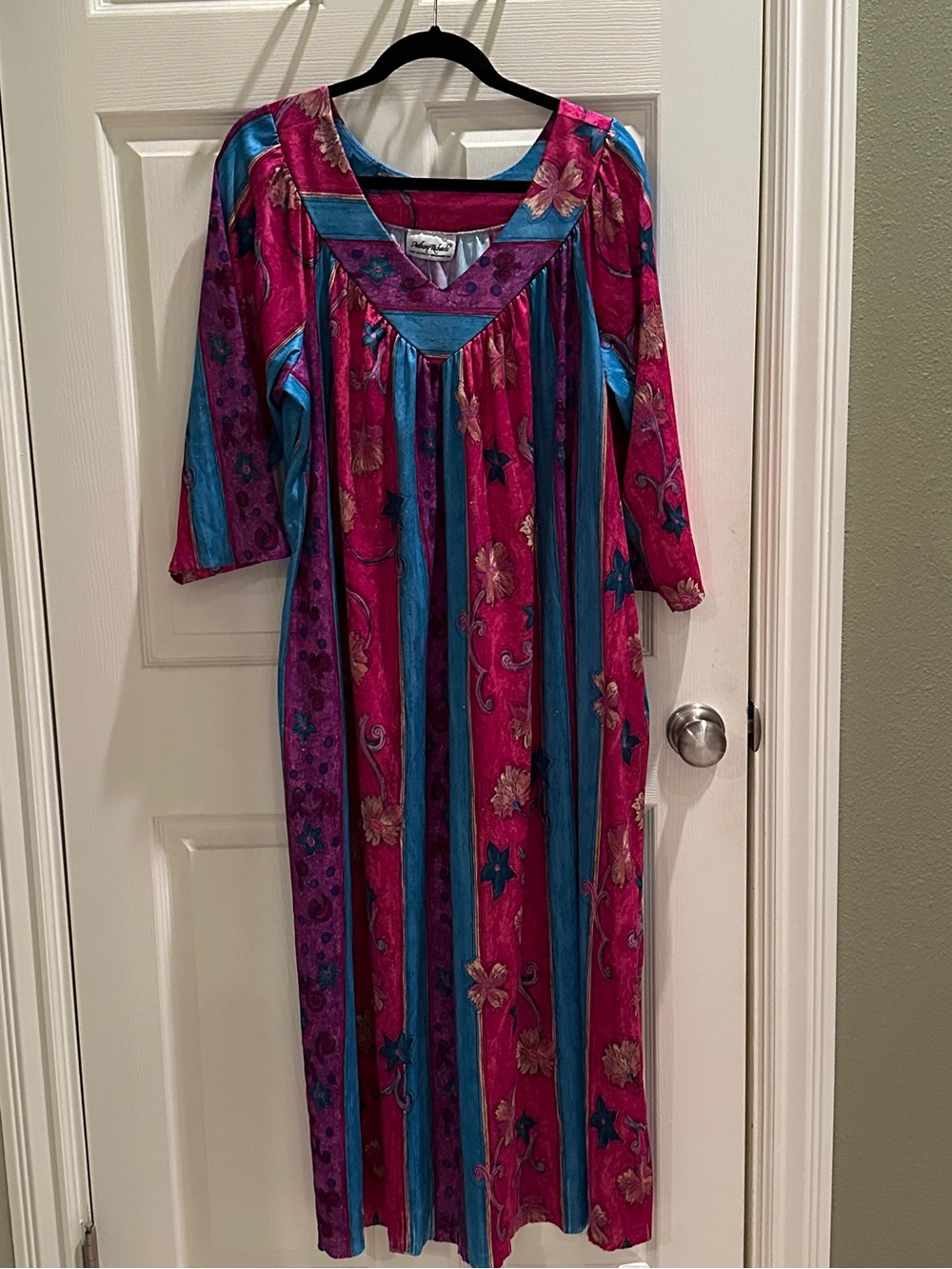 Anthony Richards vintage Pink and aqua  Patterned striped Dress